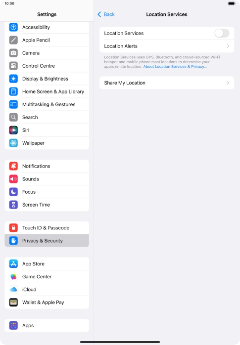 Press the indicator next to Press the indicator next to