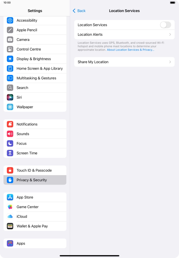 Press the indicator next to Press the indicator next to