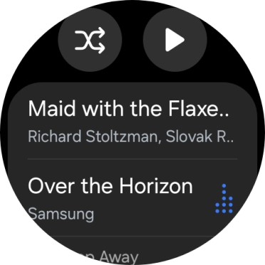 Pulsa el archivo de música deseado. Pulsa el archivo de música deseado.