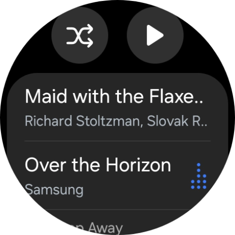 Pulsa el archivo de música deseado. Pulsa el archivo de música deseado.