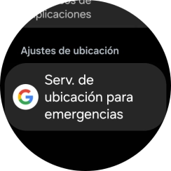 Pulsa Serv. de ubicación para emergencias. Pulsa Serv. de ubicación para emergencias.