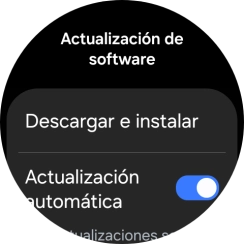 Pulsa Descargar e instalar. Si hay una versión de software nueva disponible, aparecerá ahora en la pantalla. Sigue las indicaciones de la pantalla para actualizar el software del smartwatch. Pulsa Descargar e instalar. Si hay una versión de software nueva disponible, aparecerá ahora en la pantalla. Sigue las indicaciones de la pantalla para actualizar el software del smartwatch.