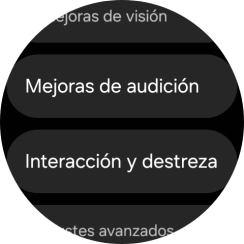 Pulsa Mejoras de audición y sigue las indicaciones de la pantalla para seleccionar los ajustes deseados. Pulsa Mejoras de audición y sigue las indicaciones de la pantalla para seleccionar los ajustes deseados.
