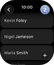 Press the required contact. Press the required contact.