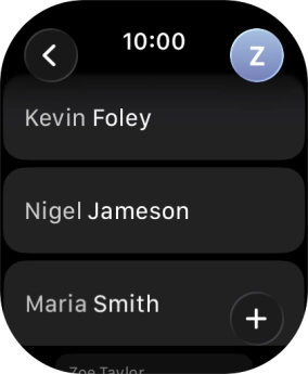 Press the required contact. Press the required contact.