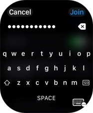 Key in the password for the Wi-Fi network and press Join. Key in the password for the Wi-Fi network and press Join.