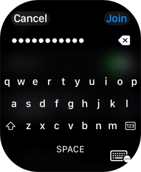 Key in the password for the Wi-Fi network and press Join. Key in the password for the Wi-Fi network and press Join.