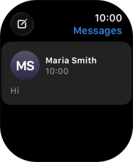 Press the required text message. Press the required text message.