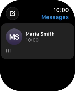 Press the required text message. Press the required text message.