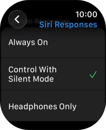 Press the required setting. Press the required setting.