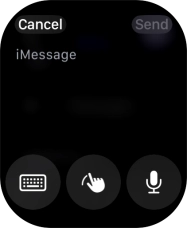 Press the microphone icon and record the message. Press the microphone icon and record the message.