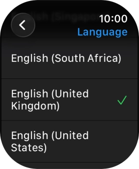 Press the required language. Press the required language.