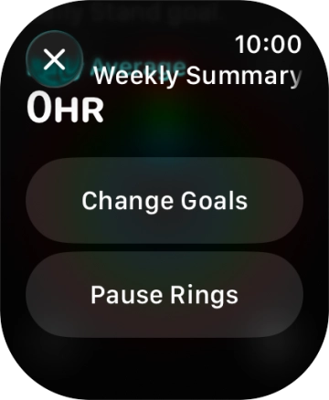 Follow the instructions on the screen to see an activity summary for the current week or to adjust the daily activity goal. Follow the instructions on the screen to see an activity summary for the current week or to adjust the daily activity goal.