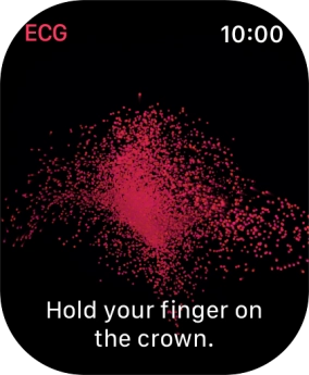 Place your index finger on the Digital Crown while the measurement is done. Place your index finger on the Digital Crown while the measurement is done.