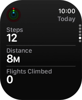 Slide your finger downwards to return to the overview with the coloured rings. Slide your finger downwards to return to the overview with the coloured rings.