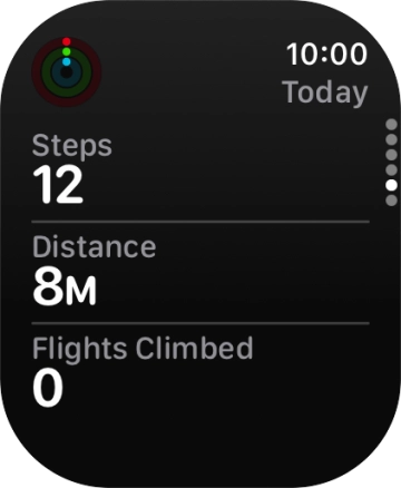 Slide your finger downwards to return to the overview with the coloured rings. Slide your finger downwards to return to the overview with the coloured rings.