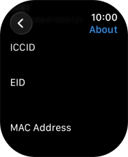 Your Apple Watch EID number is displayed below EID. Your Apple Watch EID number is displayed below EID.