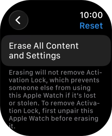 Press Erase All Content and Settings. Press Erase All Content and Settings.