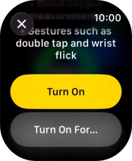 Press Turn On. Press Turn On.