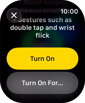 Press Turn On. Press Turn On.