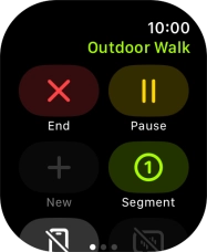 Press End to stop your training activity. Press End to stop your training activity.