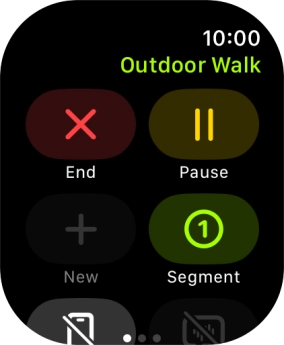 Press End to stop your training activity. Press End to stop your training activity.
