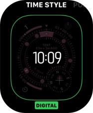 Turn the Digital Crown to change between the different designs. Turn the Digital Crown to change between the different designs.