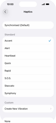 Press the required setting to turn on the function. Press the required setting to turn on the function.