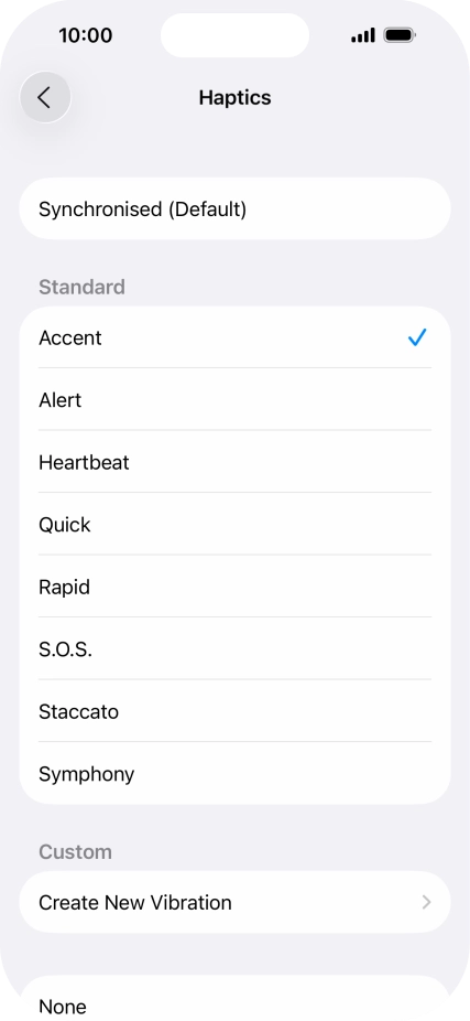 Press the required setting to turn on the function. Press the required setting to turn on the function.