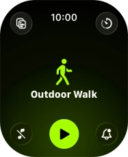 Slide your finger up or down on the screen to select the required training activity. Slide your finger up or down on the screen to select the required training activity.