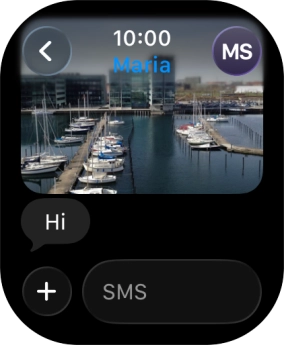 Press SMS. Press SMS.