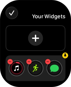 Press the add widget icon and go to the required widget. Press the add widget icon and go to the required widget.