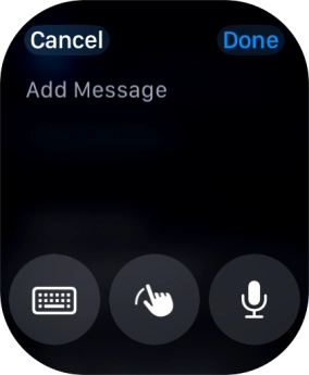 Press the microphone icon and record the message. Press the microphone icon and record the message.