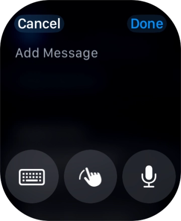 Press the microphone icon and record the message. Press the microphone icon and record the message.
