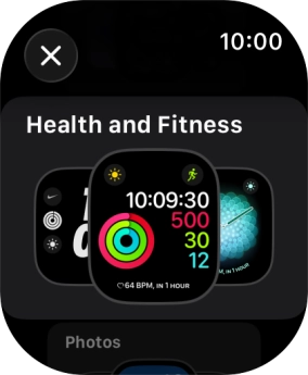 Press the required watch face. Press the required watch face.