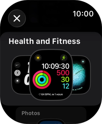 Press the required watch face. Press the required watch face.