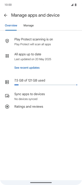Press Manage. Press Manage.