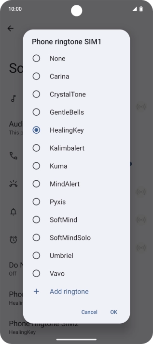 Press the required ring tones to hear them. Press the required ring tones to hear them.