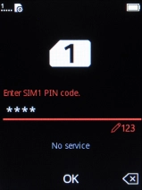 If your SIM is locked, key in your PIN and press the Navigation key. If your SIM is locked, key in your PIN and press the Navigation key.