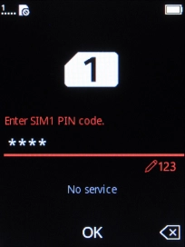 If your SIM is locked, key in your PIN and press the Navigation key. If your SIM is locked, key in your PIN and press the Navigation key.