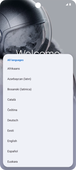 Press the required language. Press the required language.