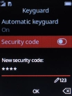 Key in the required phone lock code and press the Navigation key. Key in the required phone lock code and press the Navigation key.