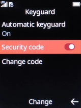 Select Security code. Select Security code.