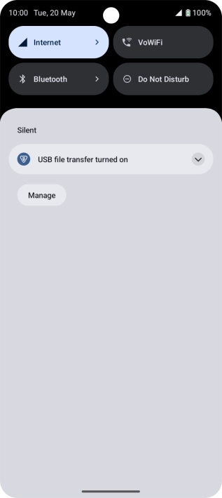 Press the drop down list. Press the drop down list.