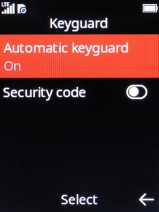 Select Security code. Select Security code.