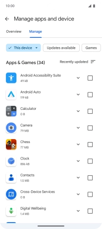 Press the required app. Press the required app.