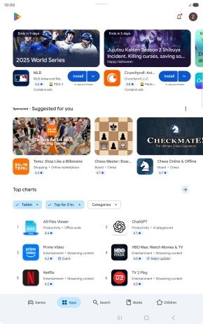 Press the profile icon. Press the profile icon.