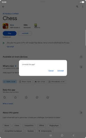 Press Uninstall. Press Uninstall.