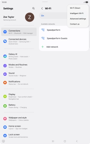 Press Intelligent Wi-Fi. Press Intelligent Wi-Fi.