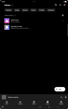 Press the drop down list. Press the drop down list.